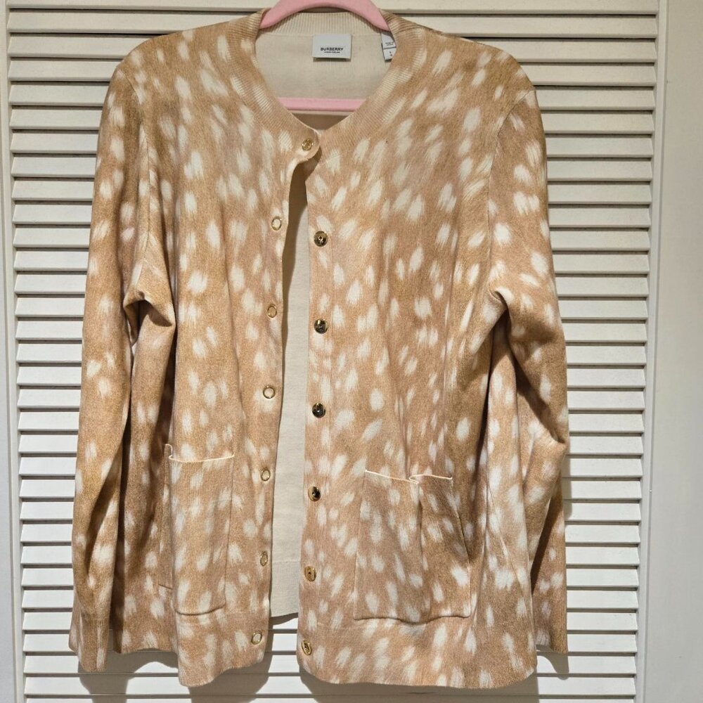Burberry Rashelle Deer-Print Cardigan